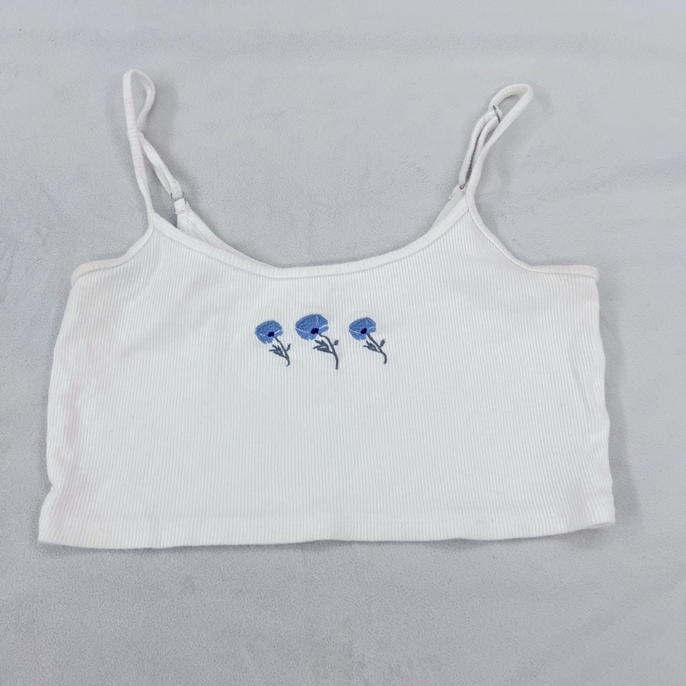 Hollister Must-Have Collection, white with blue flower decal